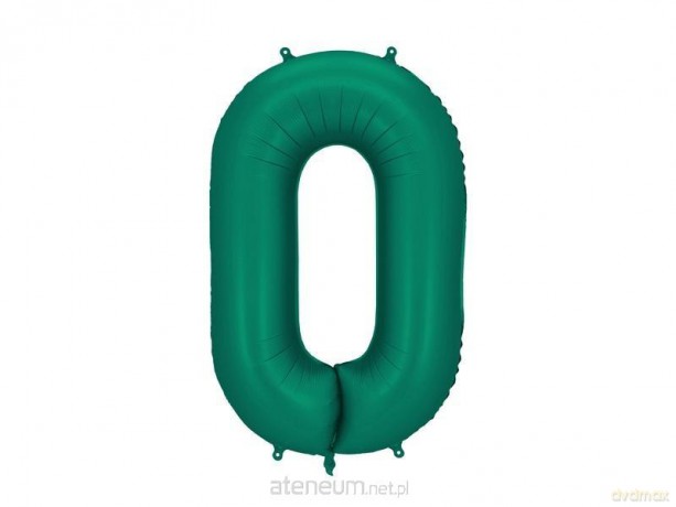 Balon foliowy cyfra 0 86cm butelkowa zieleń
