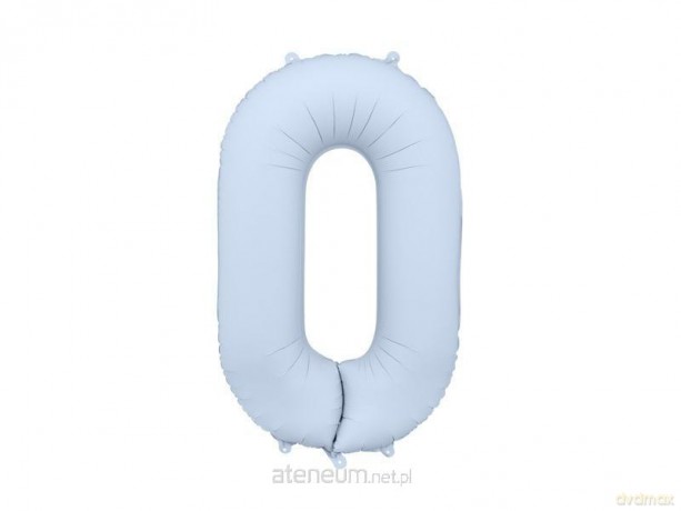 Balon foliowy cyfra 0 86cm mglisty niebieski