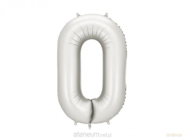 Balon foliowy cyfra 0 86cm srebrny