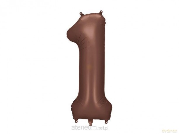 Balon foliowy cyfra 1 86cm mocca
