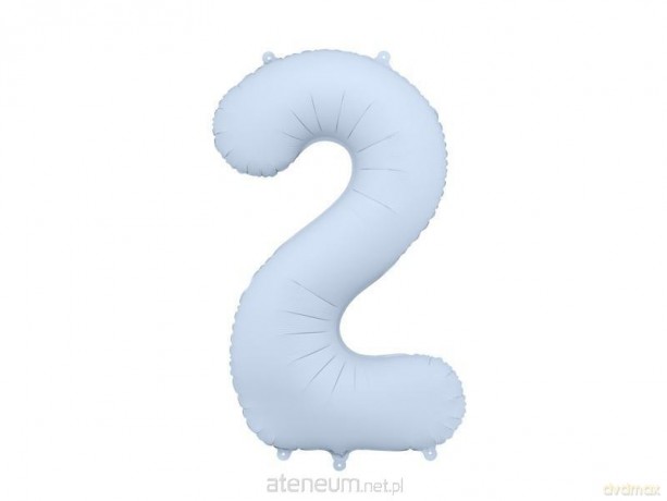 Balon foliowy cyfra 2 86cm mglisty niebieski