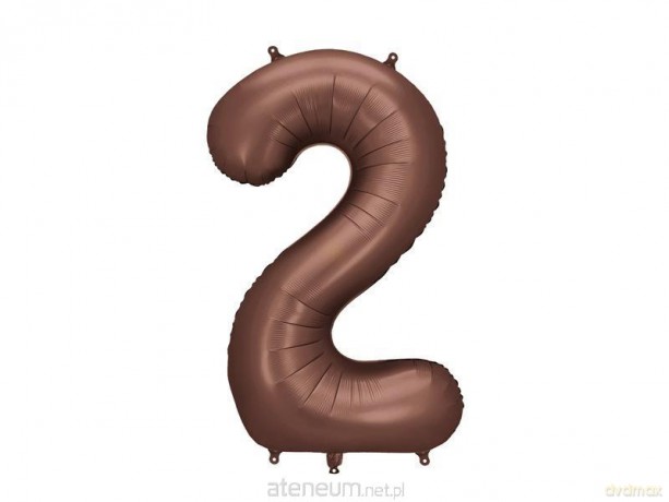Balon foliowy cyfra 2 86cm mocca