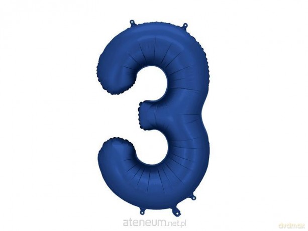 Balon foliowy cyfra 3 86cm granat