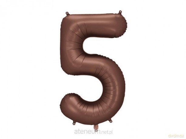 Balon foliowy cyfra 5 86cm mocca