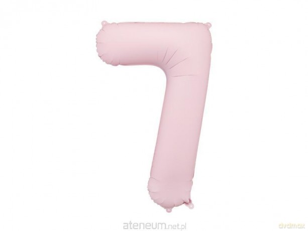 Balon foliowy cyfra 7 86cm jasny różowy