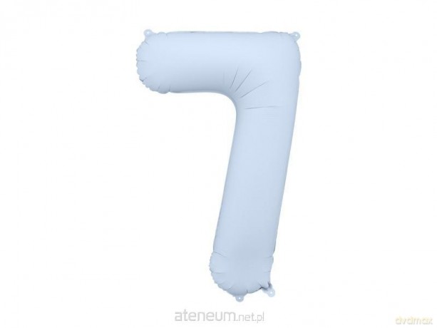 Balon foliowy cyfra 7 86cm mglisty niebieski