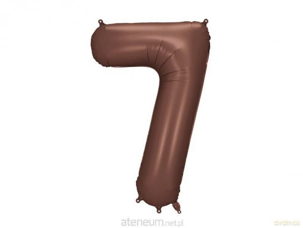 Balon foliowy cyfra 7 86cm mocca