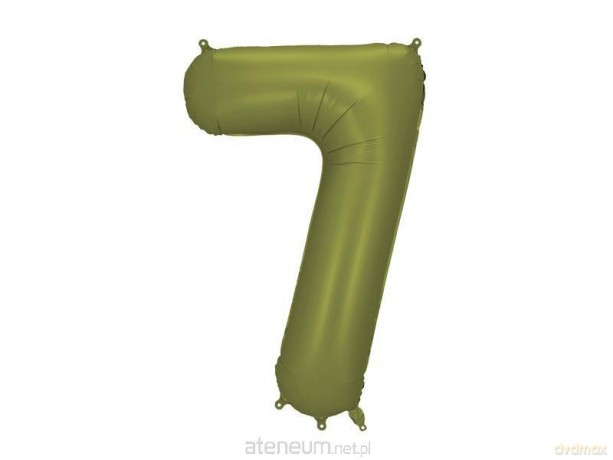 Balon foliowy cyfra 7 86cm oliwkowy