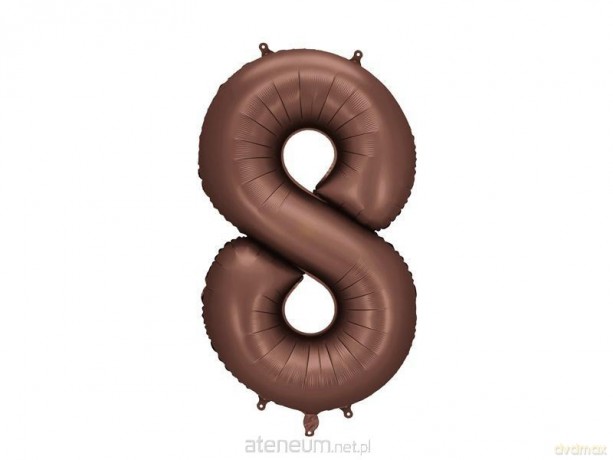 Balon foliowy cyfra 8 86cm mocca