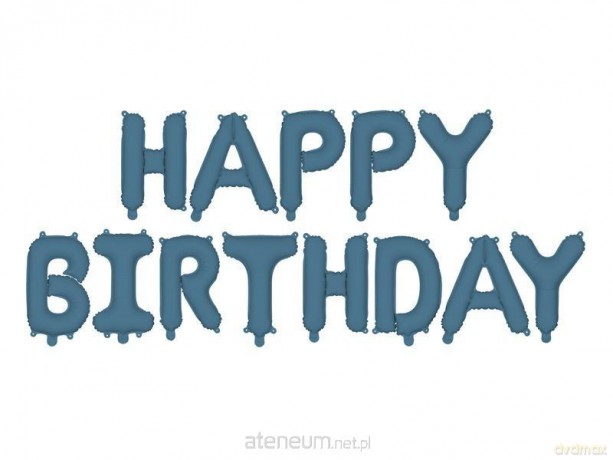 Balon foliowy Happy Birthday 340x35cm granat