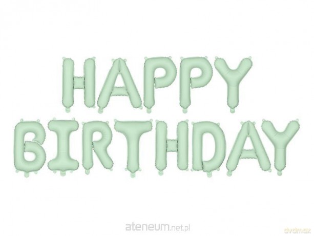 Balon foliowy Happy Birthday 340x35cm zieleń