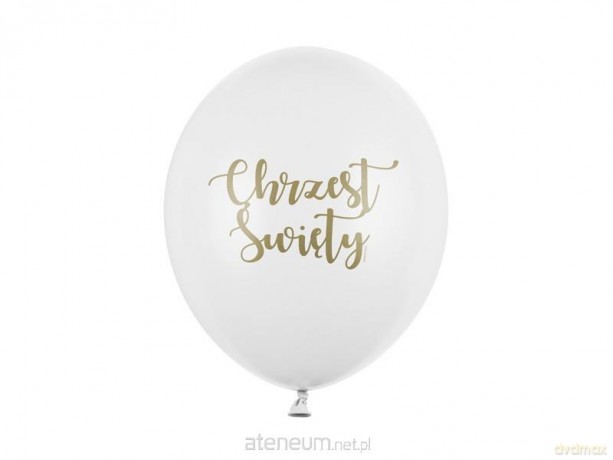 Balony 30cm Chrzest Święty Pastel Pure White 50szt