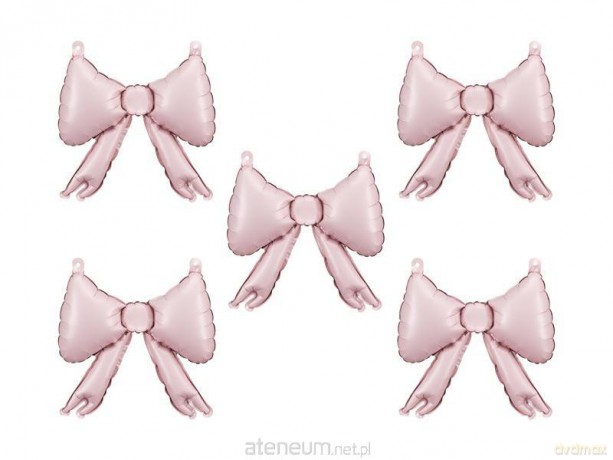 Balony foliowe do girland Kokardy pudrowy róż 5szt