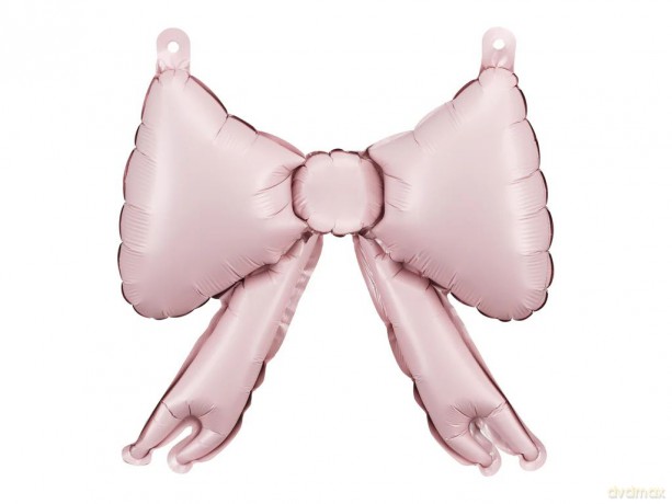 Balony foliowe do girland Kokardy pudrowy róż 5szt