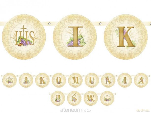 Baner I Komunia Św. 13x200cm
