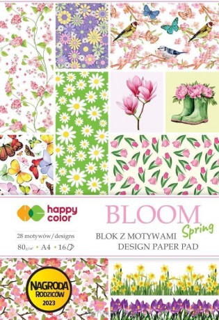 Blok A4 16 ark z motywami Bloom Spring
