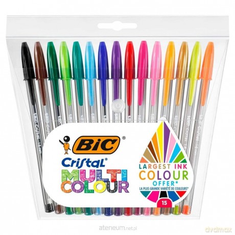 Długopis Cristal Multi Colour mix 15szt