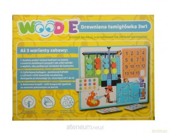 Drewniana łamigłówka 3w1 Woodie [GRA PLANSZOWA]