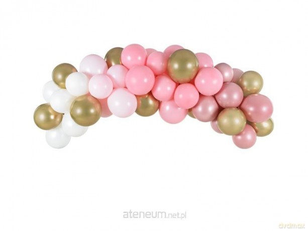 Girlanda balonowa różowa 200cm 60szt