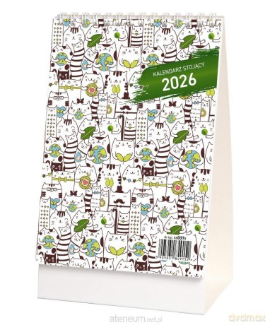 Kalendarz 2026 stojący koty [KALENDARZ]