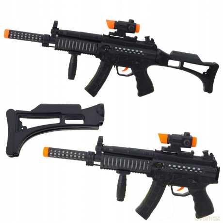 Karabin maszynowy światła dźwięki czarny 62cm