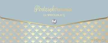 Karnet lux podziękowania za współpracę
