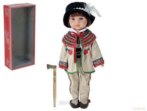 Lalka chłopiec w stroju góralskim ludowym 38cm
