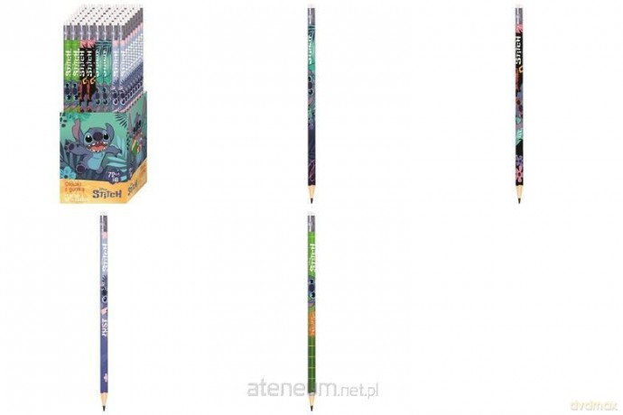 Ołówki z gumką HB Stitch tuba (72szt)