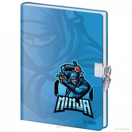 Pamiętnik z kłódką B6/60K gładki Ninja