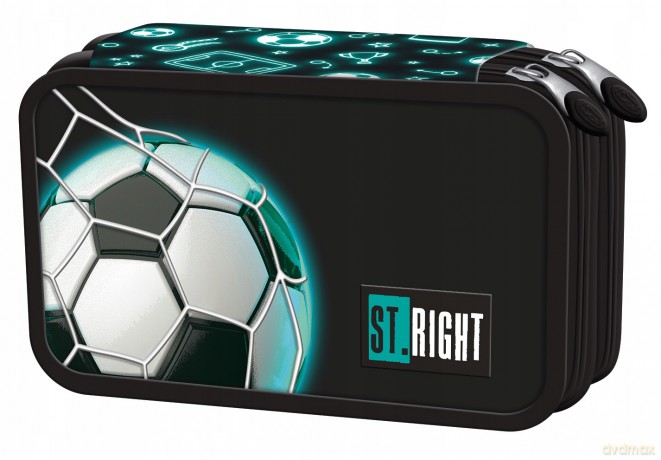 Piórnik podwójny z wyposażeniem PC4 Neon Football