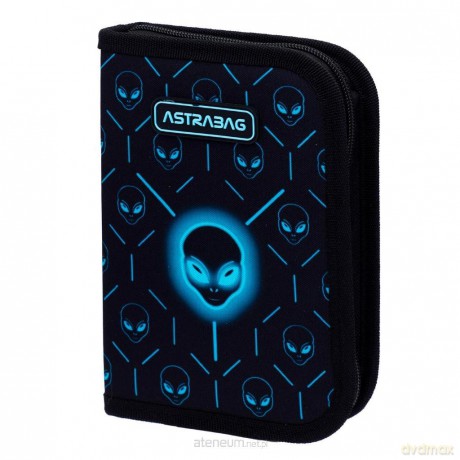 Piórnik pojedyn bez wyp Astrabag Neon Ufo AC1