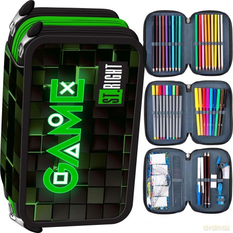 Piórnik potrójny z wyposażeniem PC5 Green Game