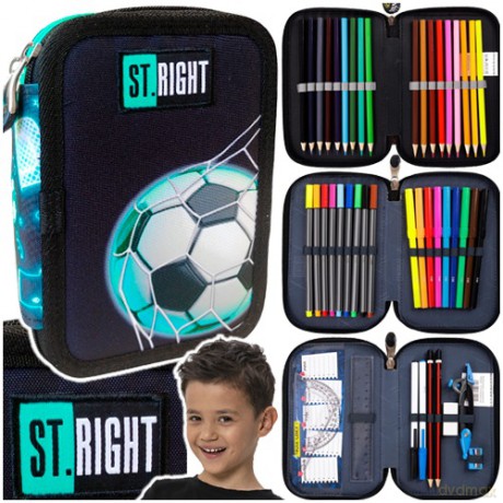 Piórnik potrójny z wyposażeniem PC5 Neon Football