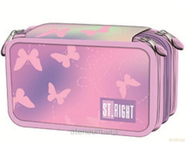 Piórnik potrójny z wyposażeniem PC5 Pink Butterfl