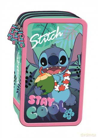 Piórnik potrójny z wyposażeniem Stitch Stay cool
