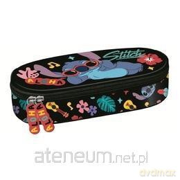 Piórnik saszetka z wewnętrzną klapką Stitch black
