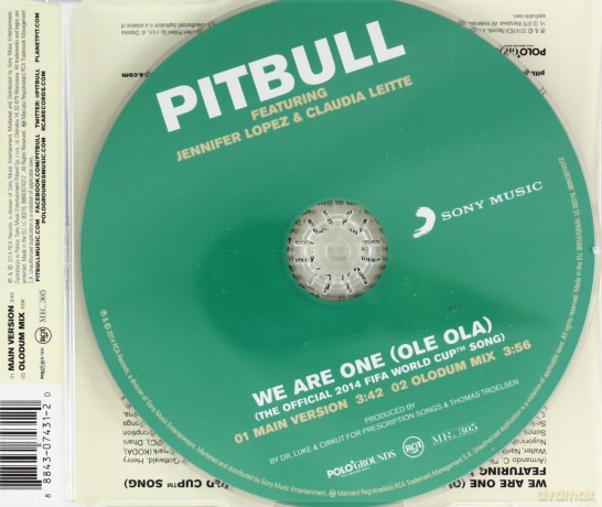 Pitbull and Jennifer Lopez and Claudia Leitte: We Are One (Ole Ola) (The Official 2014 Fifa World Cup Song) [CD]