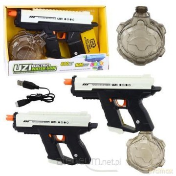 Pistolet na wodę elektryczny 10m czarnobiały 800ml