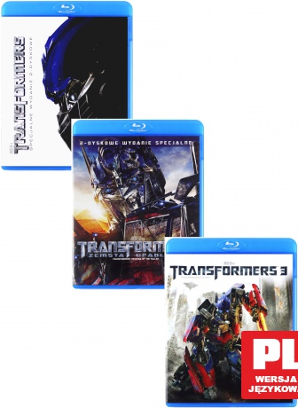 Transformers / Transformers 2: Zemsta upadłych / Transformers 3 - Pakiet [5Blu-Ray]
