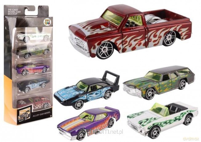 Samochodzik metalowy 5-pack 1:64