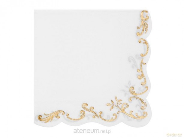 Serwetki Ornament 33x33cm białe 12szt