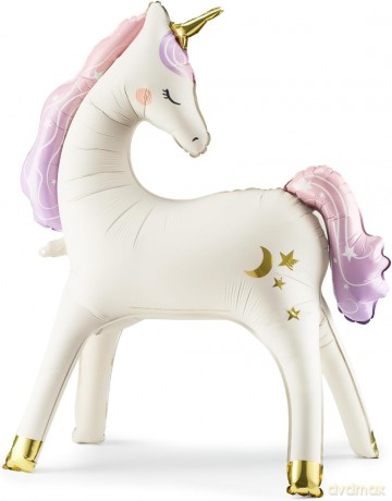 Stojący balon foliowy Jednorożec 95x86cm