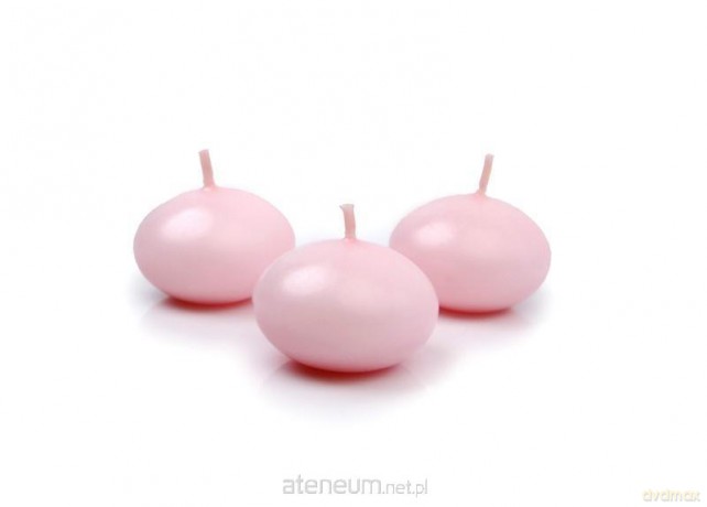 Świeca pływająca matowa różowy 4cm 50szt