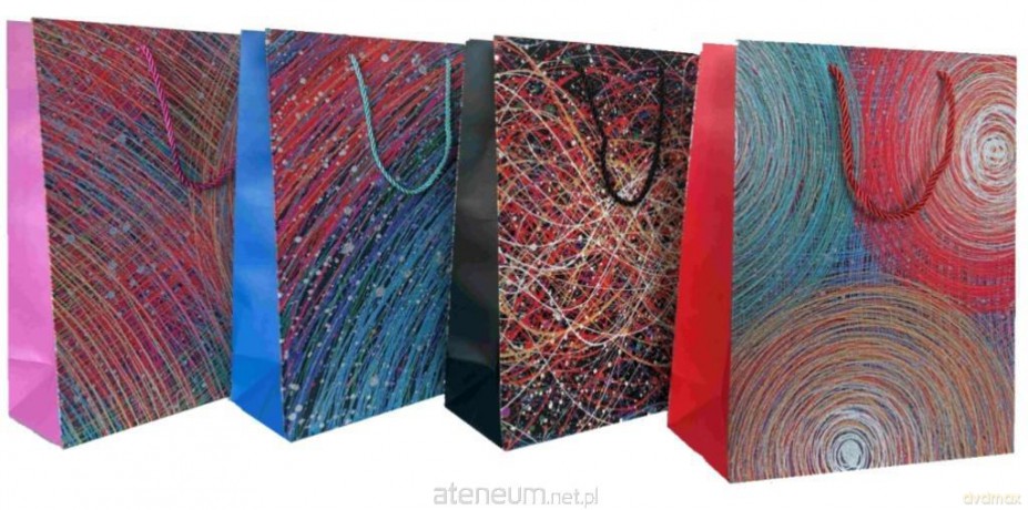 Torba prezentowa L brokat MIX