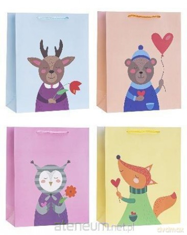 Torebka ozdobna 18x23x8cm mix ROZETTE
