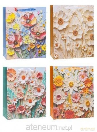 Torebka ozdobna 18x23x8cm mix ROZETTE