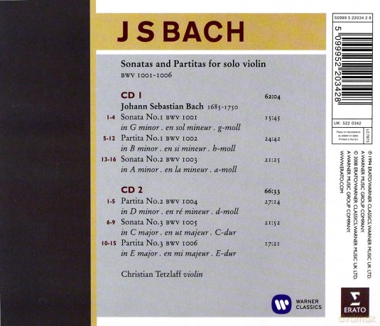Tetzlaff: Virgin De V.-Sonatas And Partitas [2CD]