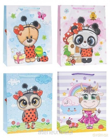 Torebka ozdobna 26x32x10cm mix ROZETTE