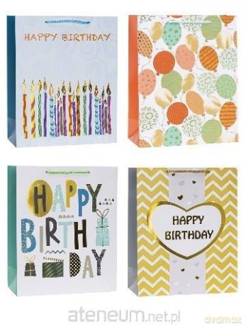 Torebka ozdobna hot stamp 18x23x8cm mix ROZETTE