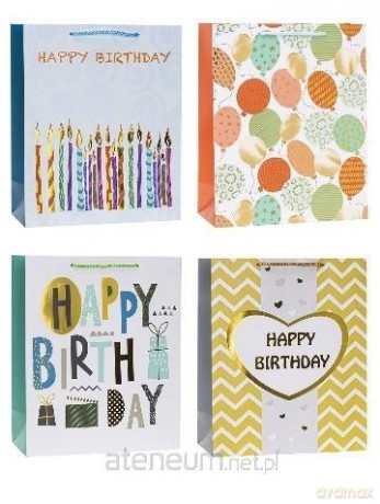 Torebka ozdobna hot stamp 26x32x10cm mix ROZETTE